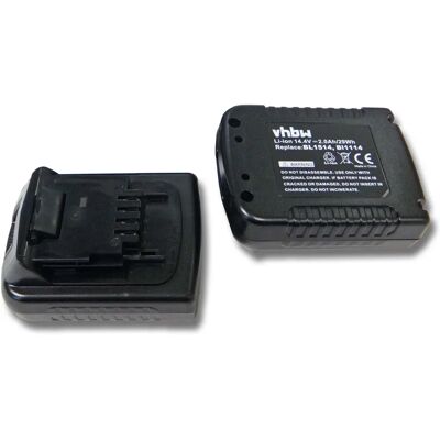 VHBW 2x Batterie compatibile con Black & Decker - 14.4V 2000mAh Li-Ion VHBW 2x Batterie compatibile con Black & Decker - 14.4V 2000mAh Li-Ion