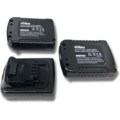 VHBW - 3x Batterie Li-Ion 2000mAh - Compatible avec Black & Decker - Batterie VHBW - 3x Batterie Li-Ion 2000mAh - Compatible avec Black & Decker - Batterie