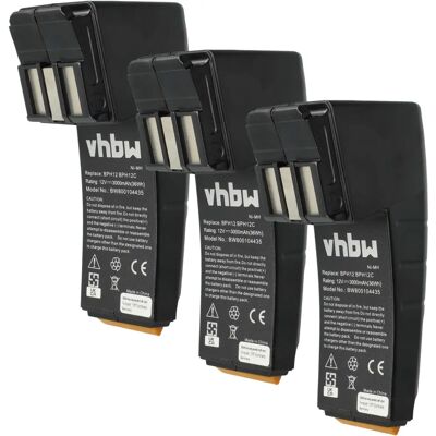 VHBW - 3x Batteria Ni-MH 3000mAh per Attrezzi Festo Festool - Batteria VHBW - 3x Batteria Ni-MH 3000mAh per Attrezzi Festo Festool - Batteria
