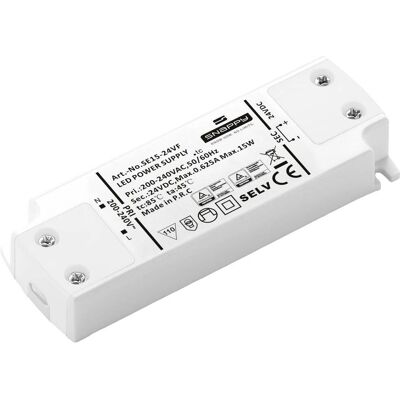 Dehner Elektronik SE 15-24VF (24VDC) LED Transformator - Konstantspannung 15W Dehner Elektronik SE 15-24VF (24VDC) LED Transformator - Konstantspannung 15W