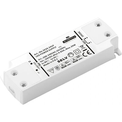 Transformateur LED Dehner Elektronik SE 20-24VF - Tension constante, 20W, 24V/DC - Publicité Transformateur LED Dehner Elektronik SE 20-24VF - Tension constante, 20W, 24V/DC - Publicité