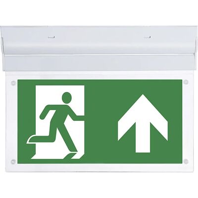 Segnaletica di uscita di emergenza B-Safety con LED, montaggio soffitto, destra/sinistra Segnaletica di uscita di emergenza B-Safety con LED, montaggio soffitto, destra/sinistra