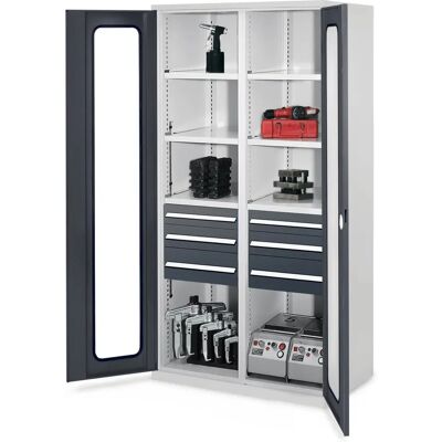 Kappes Systeme Modell 55 - 1950x1000x600mm Sichtfenstertüren - anthrazitgrau Storage cabinet Kappes Systeme Modell 55 - 1950x1000x600mm Sichtfenstertüren - anthrazitgrau Storage cabinet