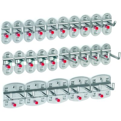 Kappes Systeme - RasterPlan Werkzeughalter-Sortiment 25-tlg - Alufarben - Werkzeughalter-Set Kappes Systeme - RasterPlan Werkzeughalter-Sortiment 25-tlg - Alufarben - Werkzeughalter-Set