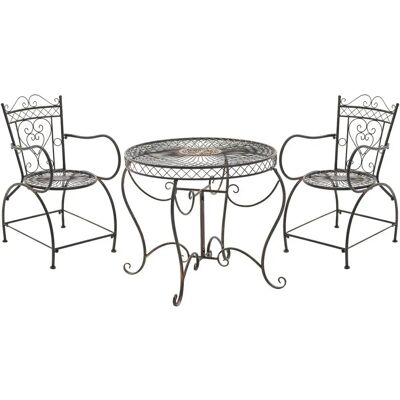 Set da Giardino Sheela - Bronzo Antico - Tavolo & 2 Sedie Set da Giardino Sheela - Bronzo Antico - Tavolo & 2 Sedie