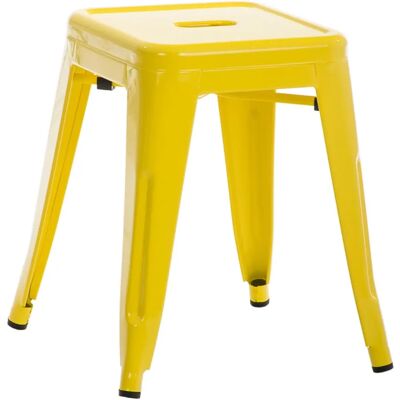 Sgabello industriale in metallo CLP Armin Giallo - 46cm Sgabello industriale in metallo CLP Armin Giallo - 46cm