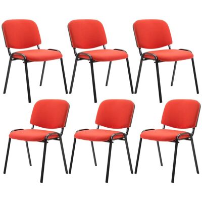 Sedie Conferenza Ken - Rosso - Impilabili, Comode Sedie Conferenza Ken - Rosso - Impilabili, Comode