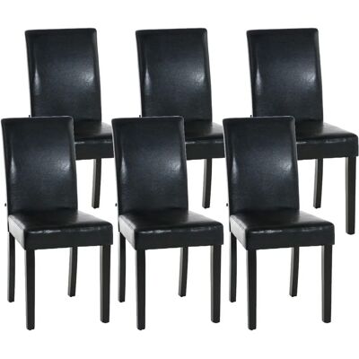 CLP Set di 6 Sedie da Pranzo in Finta Pelle Ina CLP Set di 6 Sedie da Pranzo in Finta Pelle Ina