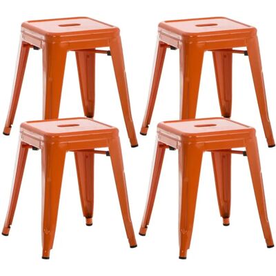 CLP Sgabello industriale arancione impilabile - Sedia CLP Sgabello industriale arancione impilabile - Sedia