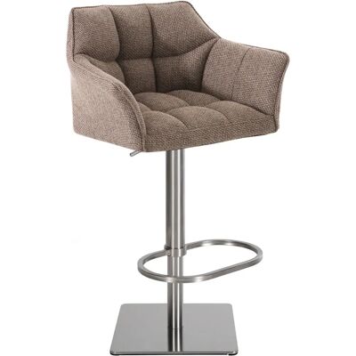 CLP Damaso Barhocker - Verstellbar, Drehbar, Stoff, Edelstahl - Modern CLP Damaso Barhocker - Verstellbar, Drehbar, Stoff, Edelstahl - Modern