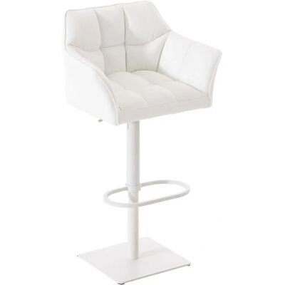 CLP Damaso Weiß Verstellbarer Barhocker - Modernes Design CLP Damaso Weiß Verstellbarer Barhocker - Modernes Design