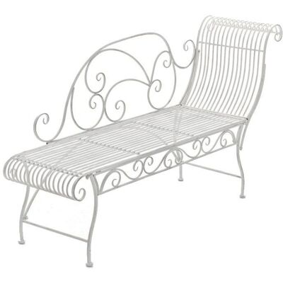 Panca da Giardino Bianca CLP - Stile Rustico Esterno Panca da Giardino Bianca CLP - Stile Rustico Esterno