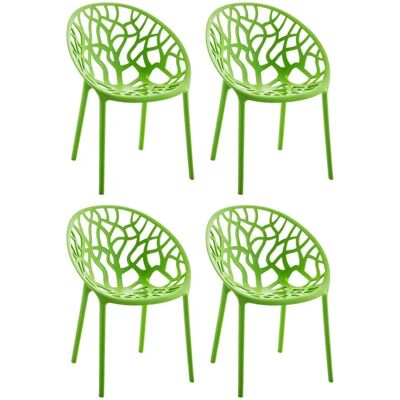 CLP Hope Gartenstühle - Set 4, Grün - Gartenstühle CLP Hope Gartenstühle - Set 4, Grün - Gartenstühle
