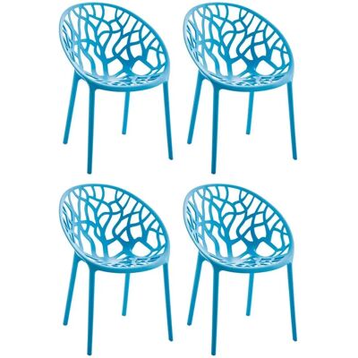 CLP - Gartenstuhl-Set 4 Hope Blau CLP - Gartenstuhl-Set 4 Hope Blau