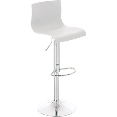 CLP Biały Regulowany Metal i Plastik Hoker Barowy - Nowoczesny Design CLP Biały Regulowany Metal i Plastik Hoker Barowy - Nowoczesny Design