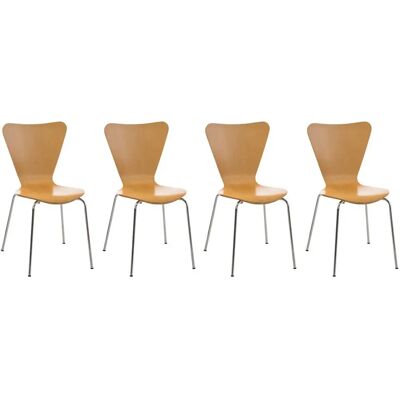 Sedia Conferenza Calisto in Legno - Set da 4 - Risparmio Spazio & Ergonomia Sedia Conferenza Calisto in Legno - Set da 4 - Risparmio Spazio & Ergonomia
