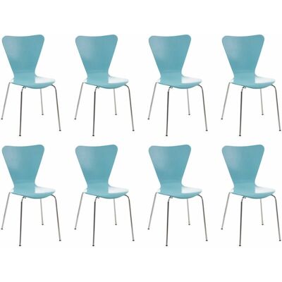 CLP - Set 8x Sillas de Conferencia Azul Claro - Silla CLP - Set 8x Sillas de Conferencia Azul Claro - Silla
