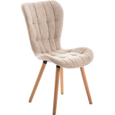 Pricenet Elda Tissu Crème - Chaise - Publicité Pricenet Elda Tissu Crème - Chaise - Publicité
