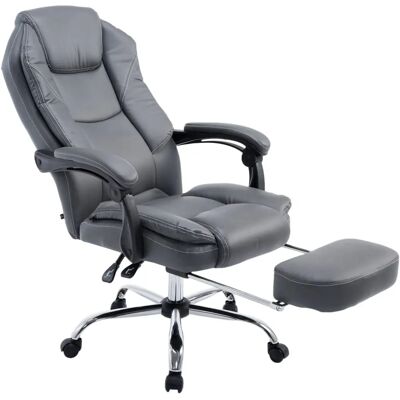 Sedia da ufficio CLP - Regolabile ergonomica in grigio in similpelle Sedia da ufficio CLP - Regolabile ergonomica in grigio in similpelle