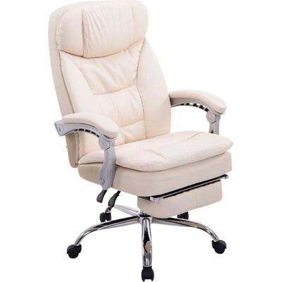 Chaise de bureau XL Troy Crème - Ergonomique, Réglable, 160kg Max - Publicité Chaise de bureau XL Troy Crème - Ergonomique, Réglable, 160kg Max - Publicité