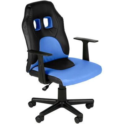 Pricenet Silla de Oficina Infantil Azul y Negra - Silla ajustable, Giratoria, Diseño deportivo Pricenet Silla de Oficina Infantil Azul y Negra - Silla ajustable, Giratoria, Diseño deportivo