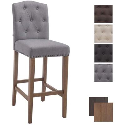 Taburete de bar de tela gris claro - Silla de bar Taburete de bar de tela gris claro - Silla de bar