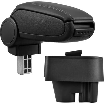 Pro.tec Mittelarmlehne für Peugeot 207 - Kunstleder - Schwarz - Klappbar - Stauraum Pro.tec Mittelarmlehne für Peugeot 207 - Kunstleder - Schwarz - Klappbar - Stauraum