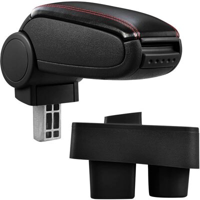 PRO.TEC - Bracciolo centrale - Schwarz mit roter Naht - Kunstleder - Center armrest PRO.TEC - Bracciolo centrale - Schwarz mit roter Naht - Kunstleder - Center armrest