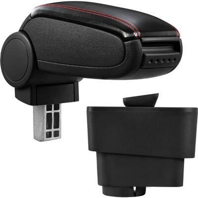 Pro.tec Console Centrale pour Fiat Grande Punto - Noir, Couture Rouge - Publicité Pro.tec Console Centrale pour Fiat Grande Punto - Noir, Couture Rouge - Publicité