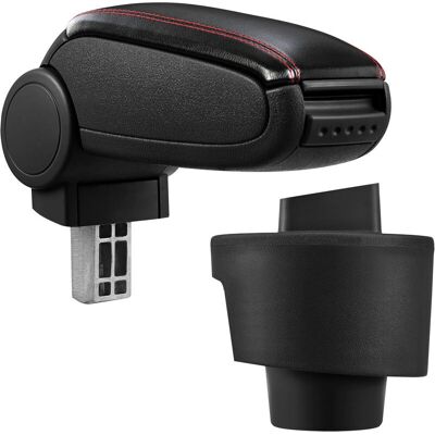 pro.tec Mittelarmlehne Seat Ibiza Typ 6J - Schwarz mit Roter Naht - 2008+ pro.tec Mittelarmlehne Seat Ibiza Typ 6J - Schwarz mit Roter Naht - 2008+