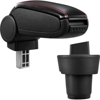 pro.tec Mittelarmlehne für Skoda Citigo - Gepolstert, Schwarz, Rote Nähte pro.tec Mittelarmlehne für Skoda Citigo - Gepolstert, Schwarz, Rote Nähte