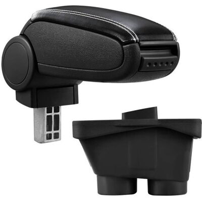 Pro.tec Mittelarmlehne Peugeot 208 - Schwarz mit Weißen Nähten Pro.tec Mittelarmlehne Peugeot 208 - Schwarz mit Weißen Nähten