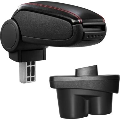 Pro.tec Opel Corsa E Schwarzer mit Roter Naht Mittelarmlehne Pro.tec Opel Corsa E Schwarzer mit Roter Naht Mittelarmlehne
