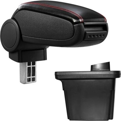 Pro.tec Mittelarmlehne für Hyundai i30 - Schwarz mit Roter Naht Pro.tec Mittelarmlehne für Hyundai i30 - Schwarz mit Roter Naht