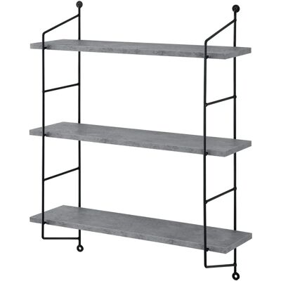 en.casa Seinään kiinnitettävä hylly 3 hyllyllä betoniefektillä 48x15x63.5cm en.casa Seinään kiinnitettävä hylly 3 hyllyllä betoniefektillä 48x15x63.5cm