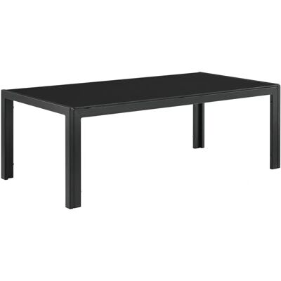 CASA.PRO Modell 100 x 50 x 35 cm Rechteckiger Glastisch für Außen Schwarz CASA.PRO Modell 100 x 50 x 35 cm Rechteckiger Glastisch für Außen Schwarz