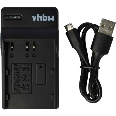 Chargeur USB pour Batterie de Caméra VHBW - Noir Chargeur USB pour Batterie de Caméra VHBW - Noir