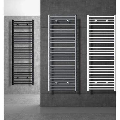 ECD Germany Radiador toallero - Blanco - Curvo - Conexión central - 600x1500mm ECD Germany Radiador toallero - Blanco - Curvo - Conexión central - 600x1500mm