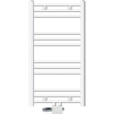 ECD Germany Heizkörper 500x800mm Weiß mit Thermostat - Badezimmer ECD Germany Heizkörper 500x800mm Weiß mit Thermostat - Badezimmer
