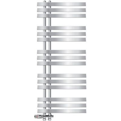 LUXEBATH Radiatore Bagno 500x1200mm Cromato con Termostato - Connessione Centrale LUXEBATH Radiatore Bagno 500x1200mm Cromato con Termostato - Connessione Centrale