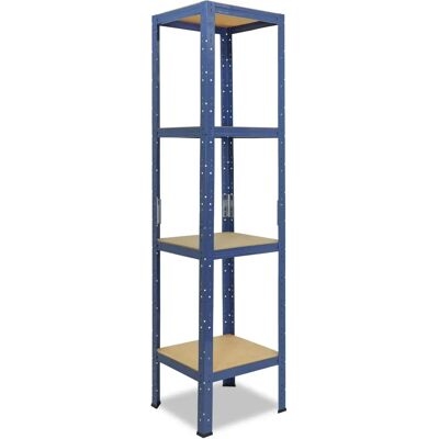 Étagère en métal lourd SHELFPLAZA - 180x50x50cm Bleu, 4 Niveaux - Publicité Étagère en métal lourd SHELFPLAZA - 180x50x50cm Bleu, 4 Niveaux - Publicité