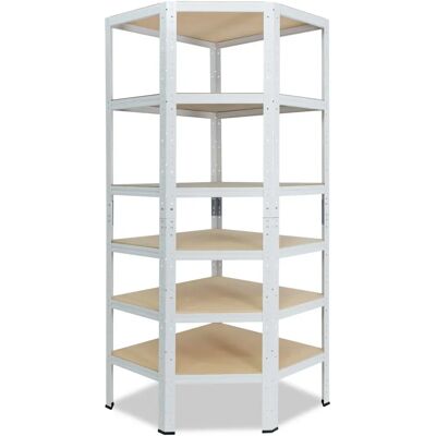 Shelfplaza Home 200x70x40 cm Étagère d'angle en métal résistante - Publicité Shelfplaza Home 200x70x40 cm Étagère d'angle en métal résistante - Publicité