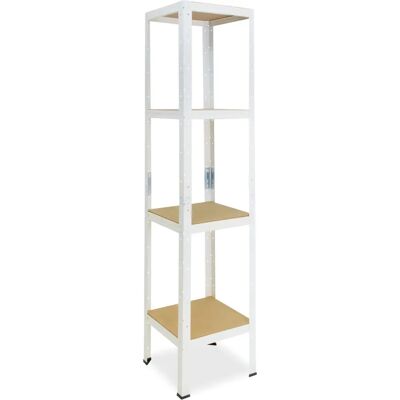 Étagère en métal robuste SHELFPLAZA 155x50x50cm - 4 étagères - Blanche - Publicité Étagère en métal robuste SHELFPLAZA 155x50x50cm - 4 étagères - Blanche - Publicité