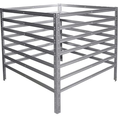 Shelfplaza HOME 100x120x120 cm Zinkbeschichteter Gartencomposter - Metallkomposter 1440L Shelfplaza HOME 100x120x120 cm Zinkbeschichteter Gartencomposter - Metallkomposter 1440L