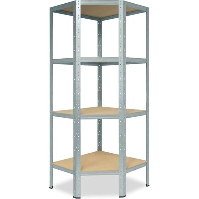 Étagère d'angle métallique SHELFPLAZA 155x70x40cm - Publicité Étagère d'angle métallique SHELFPLAZA 155x70x40cm - Publicité