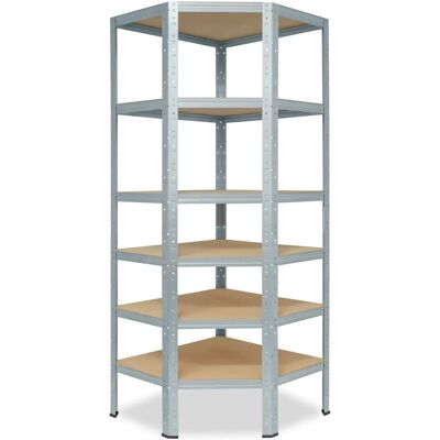 Shelfplaza Étagère d'angle en métal 200x70x40cm - Rayonnage - Publicité Shelfplaza Étagère d'angle en métal 200x70x40cm - Rayonnage - Publicité