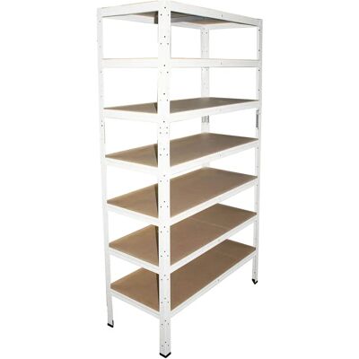 SHELFPLAZA Schwerlastmetallschrank 230x30x30cm Weiß - Regal/Stauraum SHELFPLAZA Schwerlastmetallschrank 230x30x30cm Weiß - Regal/Stauraum