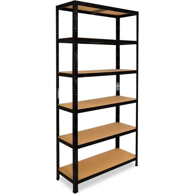 SHELFPLAZA Schwarze 200x50x45 cm Schwerlast-Regal - 6 Ablagen SHELFPLAZA Schwarze 200x50x45 cm Schwerlast-Regal - 6 Ablagen