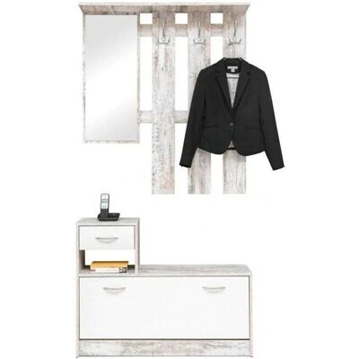 Sconto Roca Garderobe - Holzfarben, 100x25x180 cm Sconto Roca Garderobe - Holzfarben, 100x25x180 cm