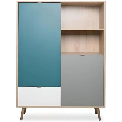 Buffet Finori Cuba - Style Scandinave - 103x40x139 cm - Publicité Buffet Finori Cuba - Style Scandinave - 103x40x139 cm - Publicité
